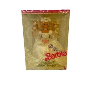 1991 Dream Bride Barbie #1623 Mattel NRFB Wedding Romance Satin Lace Dress NIB